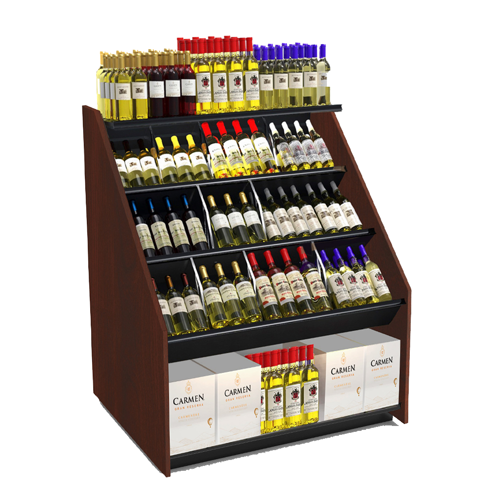 3-Tier Tilted Wine Rack Display 48
