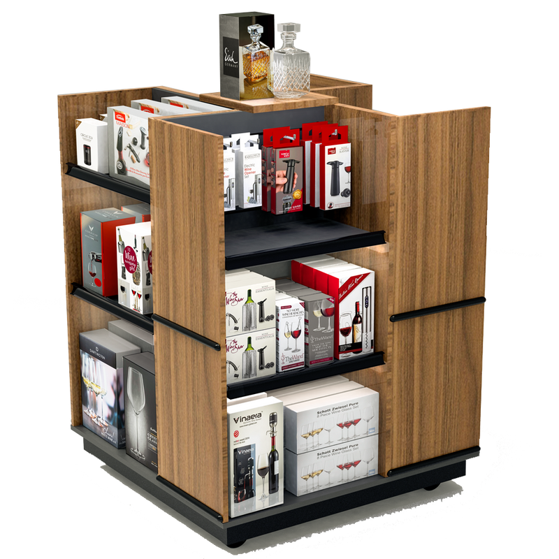 4-Way Merchandising Display Additional Shelves & Dump Bins