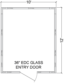 Glass Door Storage Cooler / Beer Cave 10'L x 12'D