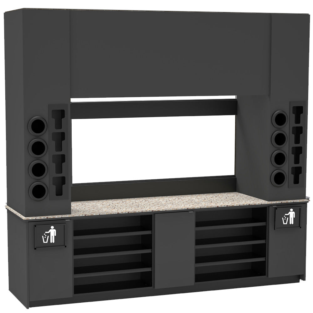 Self-Serve Beverage Station with Side Cup Dispensers: 115.5