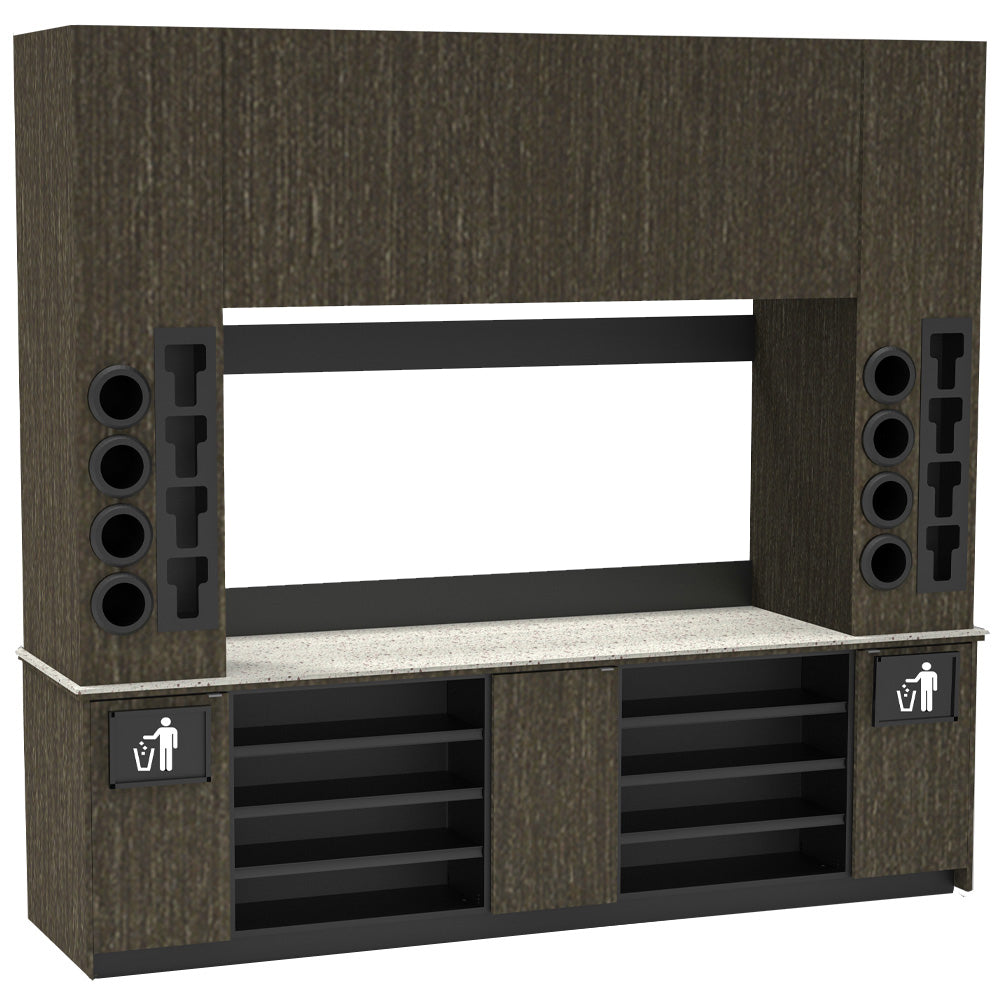 Self-Serve Beverage Station with Side Cup Dispensers: 115.5