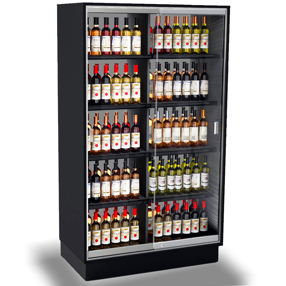 Tall Locking Display Case for Valuable Wine Spirits