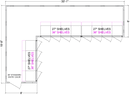 12 Glass Door (8 Front/4 Side) L-Shaped Walk-In Cooler with Shelving, 8'D, Left or Right Entry, Choice of Refrigeration - Modern Store Equipment