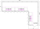 12 Glass Door (8 Front/4 Side) L-Shaped Walk-In Cooler with Shelving, 8'D, Left or Right Entry, Choice of Refrigeration - Modern Store Equipment