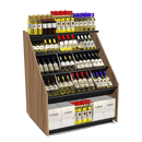 3-Tier Tilted Wine Rack Display 48"W x 42"D x 58"H - Modern Store Equipment