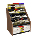 3-Tier Tilted Wine Rack Display 48"W x 42"D x 58"H - Modern Store Equipment