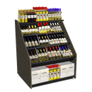 3-Tier Tilted Wine Rack Display 48"W x 42"D x 58"H - Modern Store Equipment