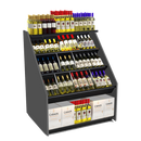 3-Tier Tilted Wine Rack Display 48"W x 42"D x 58"H