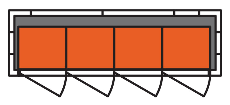 4 Glass Door Reach-In Cooler with Shelving, Choice of Refrigeration