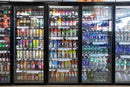 4 Glass Door Reach-In Cooler with Shelving, Choice of Refrigeration - Modern Store Equipment
