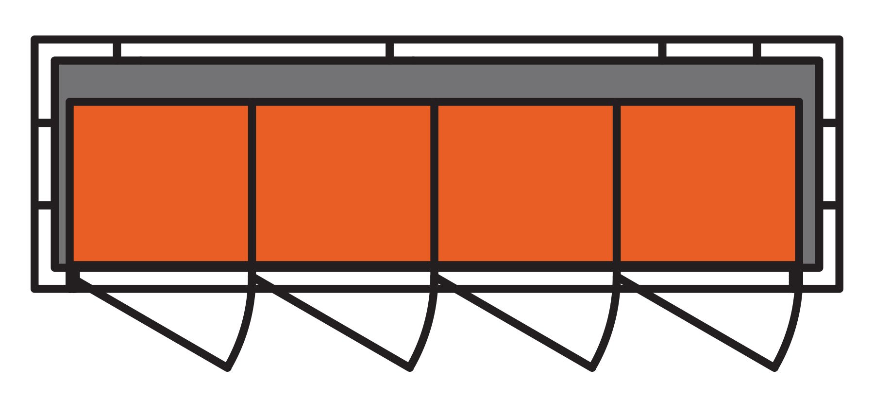 4 Glass Door Reach-In Cooler with Shelving, Choice of Refrigeration - Modern Store Equipment