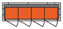 4 Glass Door Reach-In Cooler with Shelving, Choice of Refrigeration - Modern Store Equipment