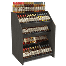 4-Tier Tilted Wine Rack Display / 150+ Bottles on Display - Modern Store Equipment