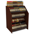 4-Tier Tilted Wine Rack Display / 150+ Bottles on Display - Modern Store Equipment