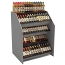 4-Tier Tilted Wine Rack Display / 150+ Bottles on Display - Modern Store Equipment
