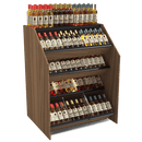 4-Tier Tilted Wine Rack Display / 150+ Bottles on Display - Modern Store Equipment