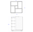 4-Way Mobile Display / Customizable for Your Store Merchandise / LED Available - Modern Store Equipment