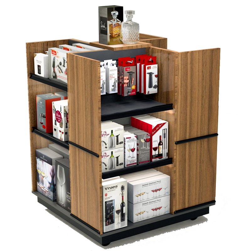 MOCO 4-Way Mobile Display / Customizable for Your Store Merchandise