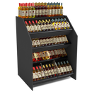 4-Tier Tilted Wine Rack Display / 150+ Bottles on Display