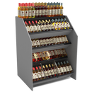 4-Tier Tilted Wine Rack Display / 150+ Bottles on Display