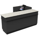 L-Shaped Checkout Counter • Right or Left Side Register • 71.5"W x 44"D x 34.5"H