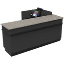 L-Shaped Checkout Counter • Right or Left Side Register • 71.5"W x 44"D x 34.5"H
