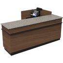 L-Shaped Checkout Counter • Right or Left Side Register • 71.5"W x 44"D x 34.5"H