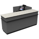 L-Shaped Checkout Counter • Right or Left Side Register • 71.5"W x 44"D x 34.5"H
