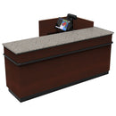 L-Shaped Checkout Counter • Right or Left Side Register • 71.5"W x 44"D x 34.5"H