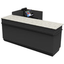 L-Shaped Checkout Counter • Right or Left Side Register • 71.5"W x 44"D x 34.5"H