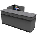 L-Shaped Checkout Counter • Right or Left Side Register • 71.5"W x 44"D x 34.5"H