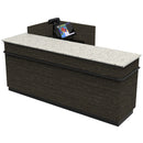 L-Shaped Checkout Counter • Right or Left Side Register • 71.5"W x 44"D x 34.5"H