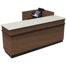 L-Shaped Checkout Counter • Right or Left Side Register • 71.5"W x 44"D x 34.5"H