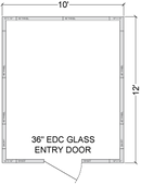 Glass Door Storage Cooler / Beer Cave 10'L x 12'D