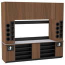 Self-Serve Beverage Station with Side Cup Dispensers: 115.5"L x 30"D