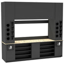 Self-Serve Beverage Station with Side Cup Dispensers: 115.5"L x 30"D