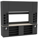 Self-Serve Beverage Station with Side Cup Dispensers: 115.5"L x 30"D