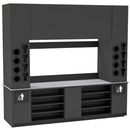 Self-Serve Beverage Station with Side Cup Dispensers: 115.5"L x 30"D