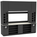 Self-Serve Beverage Station with Side Cup Dispensers: 115.5"L x 30"D