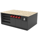 Coffee / Beverage Prep Island: 83.5"L x 60"D