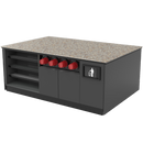 Coffee / Beverage Prep Island: 83.5"L x 60"D