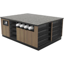 Coffee Prep Island: 81.5"L x 60"D