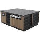 Coffee Prep Island: 81.5"L x 60"D