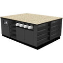 Coffee Prep Island: 81.5"L x 60"D