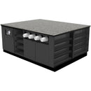 Coffee Prep Island: 81.5"L x 60"D