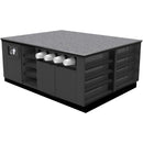 Coffee Prep Island: 81.5"L x 60"D