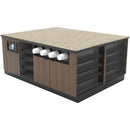 Coffee Prep Island: 81.5"L x 60"D