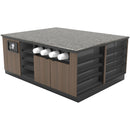 Coffee Prep Island: 81.5"L x 60"D