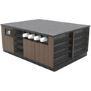 Coffee Prep Island: 81.5"L x 60"D