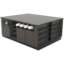 Coffee Prep Island: 81.5"L x 60"D